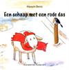 Een schaap met een rode das